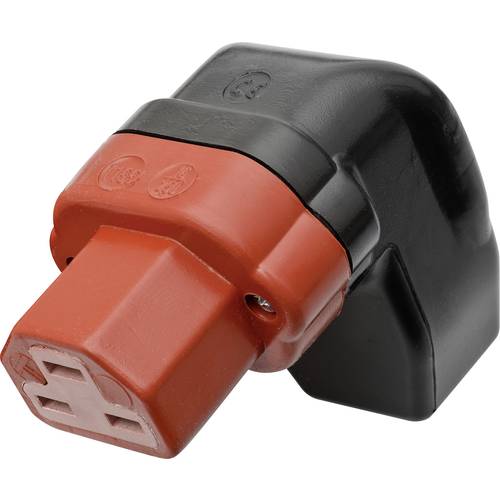 Kalthoff 444004 Warmgeräte-Steckverbinder 444 Buchse, gewinkelt Gesamtpolzahl: 2 + PE 16 A Schwarz, Rot 1 St.