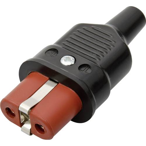 Kalthoff 344002 Warmgeräte-Steckverbinder 344 Stecker, gerade Gesamtpolzahl: 2 + PE 16 A Schwarz, Rot 1 St.
