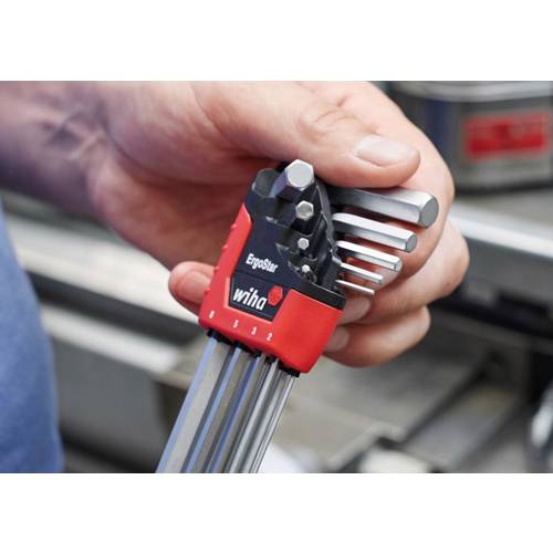 Thumbnail - Wiha Winkelschraubendreher lang 9tlg 1,5-10mm 6knt Kugelkopf Innen-Sechskant Winkelschraubendreher-Set 1.5 mm, 2 mm, 2.5...