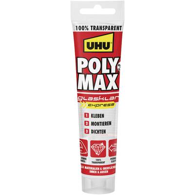 UHU POLY MAX EXPRESS GLASKLAR Klebe- und Dichtmasse Herstellerfarbe Transparent 47845 115 g