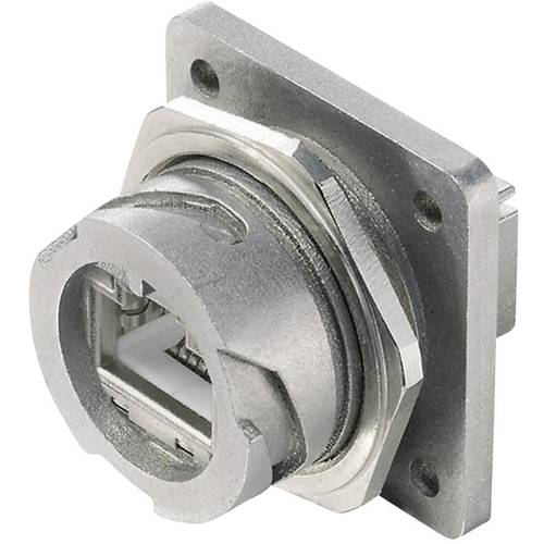 Telegärtner 100007415 STX V1 RJ45-Flanschset Metall Variante 1 100007415 Kupplung, Einbau Pole: 8P8C Metall 1 St.