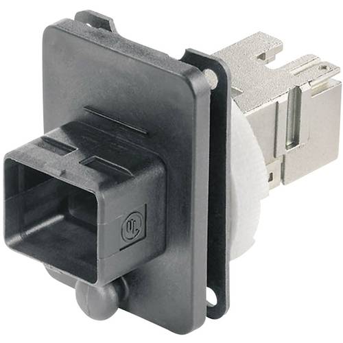 Telegärtner 100007419 RJ45-Flanschset Variante 4 100007419 Kupplung, Einbau Pole: 8P8C Schwarz 1 St.