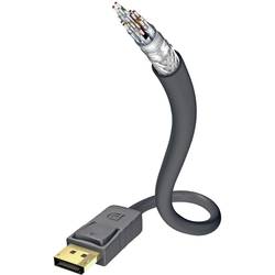 Image of Inakustik DisplayPort Anschlusskabel DisplayPort Stecker, DisplayPort Stecker 3.00 m Grau 0062803 vergoldete