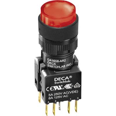 DECA ADA16S6-MR1-B2GR ADA16S6-MR1-B2GR Drucktaster 250 V/AC 5 A 1 x Aus/(Ein) tastend Rot  IP65 1 St. 