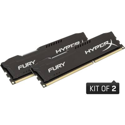 HyperX Fury PC-Arbeitsspeicher Kit  DDR3 16 GB 2 x 8 GB Non-ECC 1866 MHz 240pin DIMM CL10 11-10-35 HX318C10FBK2/16
