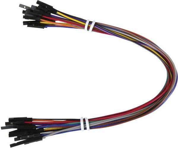 Joy-it RB-CB3-025 Jumper-Kabel Raspberry Pi®, Banana Pi, Arduino [20x Drahtbrücken-Buchse - 20x Drahtbrücken-Buchse] 25.00 cm Bunt