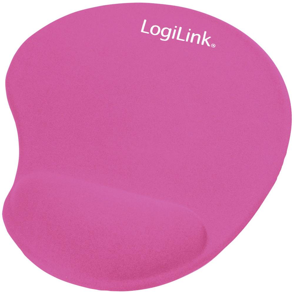 Muismat met polssteun LogiLink ID0027P Ergonomisch Roze