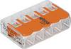 WAGO 221-415-1 221 Verbindungsklemme flexibel: 0.14-4 mm² starr: 0.2-4 mm² Polzahl: 5 1 St. Transparent, Orange