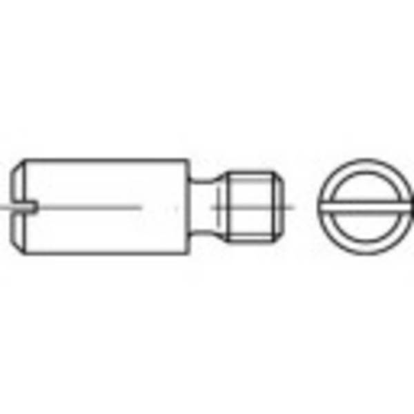 TOOLCRAFT 119070 Zapfenschrauben M4 5 mm Schlitz DIN 927 Stahl 100 St.