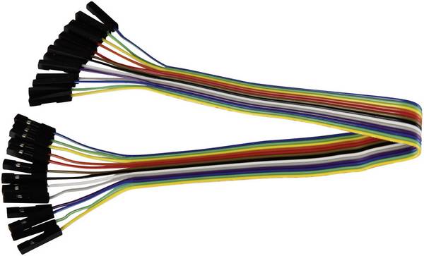 Joy-it RB-CB1-025 Jumper-Kabel Raspberry Pi® [13x Drahtbrücken-Buchse - 13x Drahtbrücken-Buchse] 30.00 cm Bunt inkl. Pins