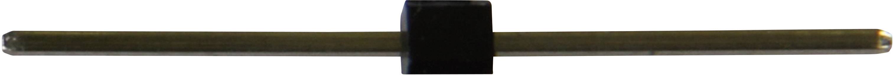 Ein einfacher Stab in einem dunklen Halter, horizontal ausgerichtet.