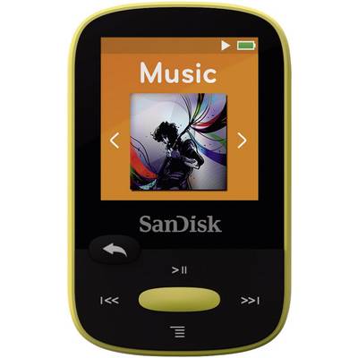 SanDisk Sansa Clip Sport MP3-Player 8 GB Gelb Befestigungsclip, FM Radio