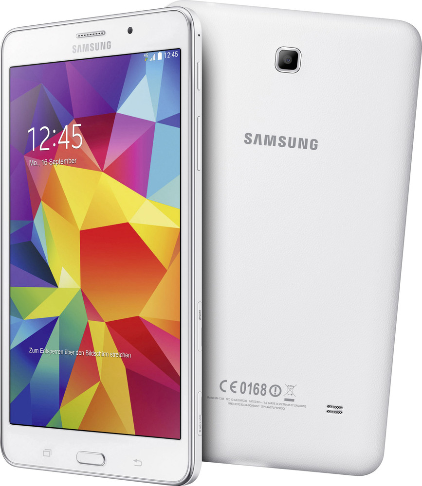 Samsung Galaxy Tab 4 Android-Tablet 17.8 cm (7 Zoll) 8 GB LTE/4G Weià 1.4 GHz Quad Core Android