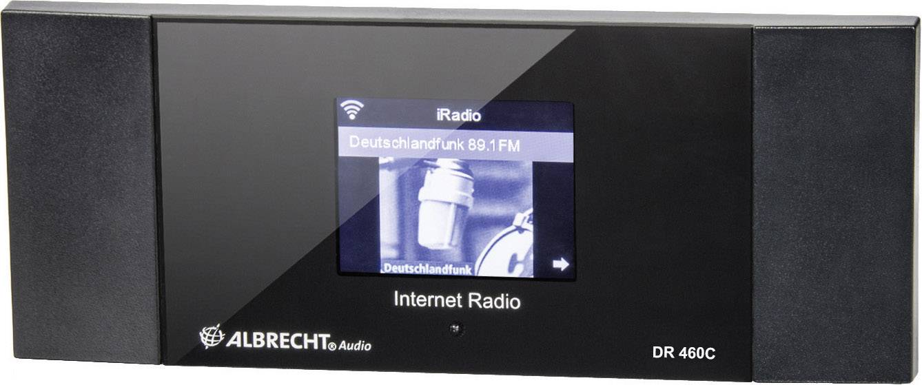 Albrecht DR 460 C Internet-Radio für die Stereoanlage Colordisplay.Radiowecker mit 2 Weckzeiten, Timer und Sleeptimer, F-2