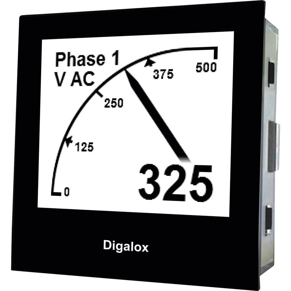 TDE Instruments Digalox DPM72AVP Grafisch DIN-meetapparaat voor volt en ampère met USB-interface TDE