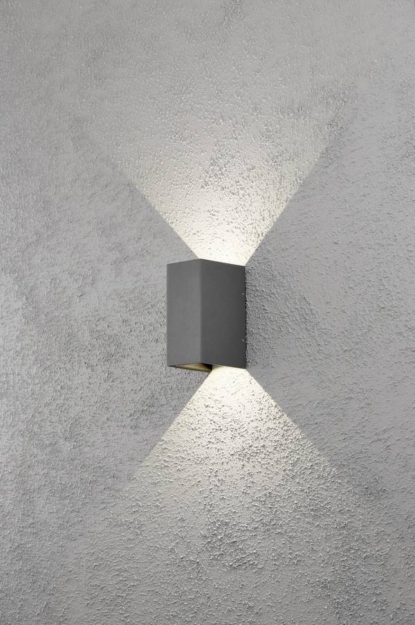 Konstsmide Cremona 7940-370 LED-Außenwandleuchte EEK: F (A - G) LED LED fest eingebaut 6 W Anthrazit