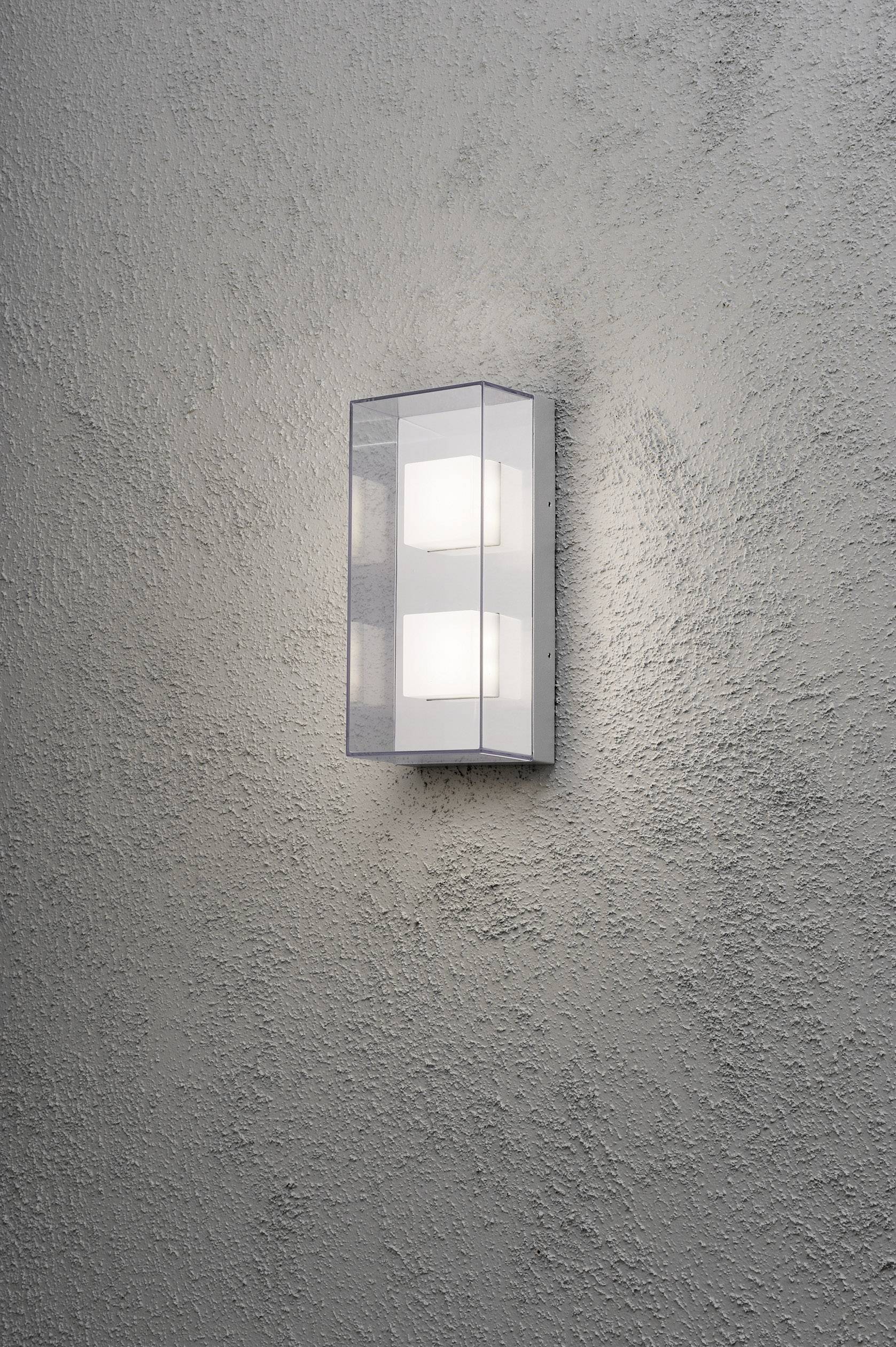 KONSTSMIDE LED-Außenwandleuchte 8 W Warm-Weiß Konstsmide Sanremo Double 7936-310 Grau-Aluminium