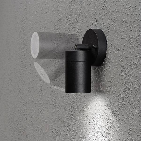 Konstsmide Modena Spot 7598-750 Außenwandleuchte Energiesparlampe, LED GU10 7 W Schwarz