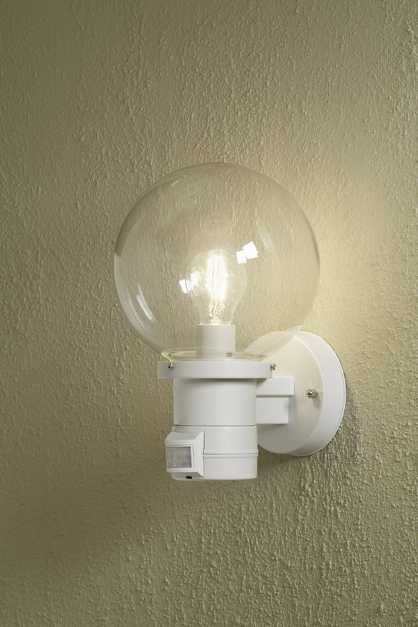 Konstsmide Nemi Move 7321-250 Außenwandleuchte mit Bewegungsmelder  Energiesparlampe, LED E27 60 W Weiß