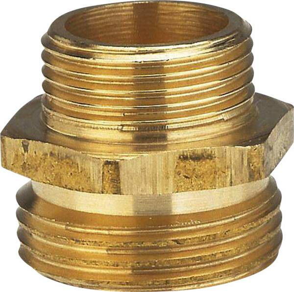 GARDENA 07262-20  Messing Reduzierung-Gewindenippel 26,44 mm (3/4") AG, 20,96 mm (1/2") AG