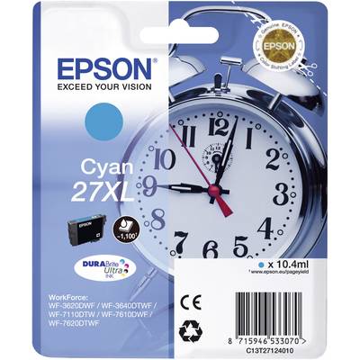 Epson Druckerpatrone T2712, 27XL Original  Cyan C13T27124010