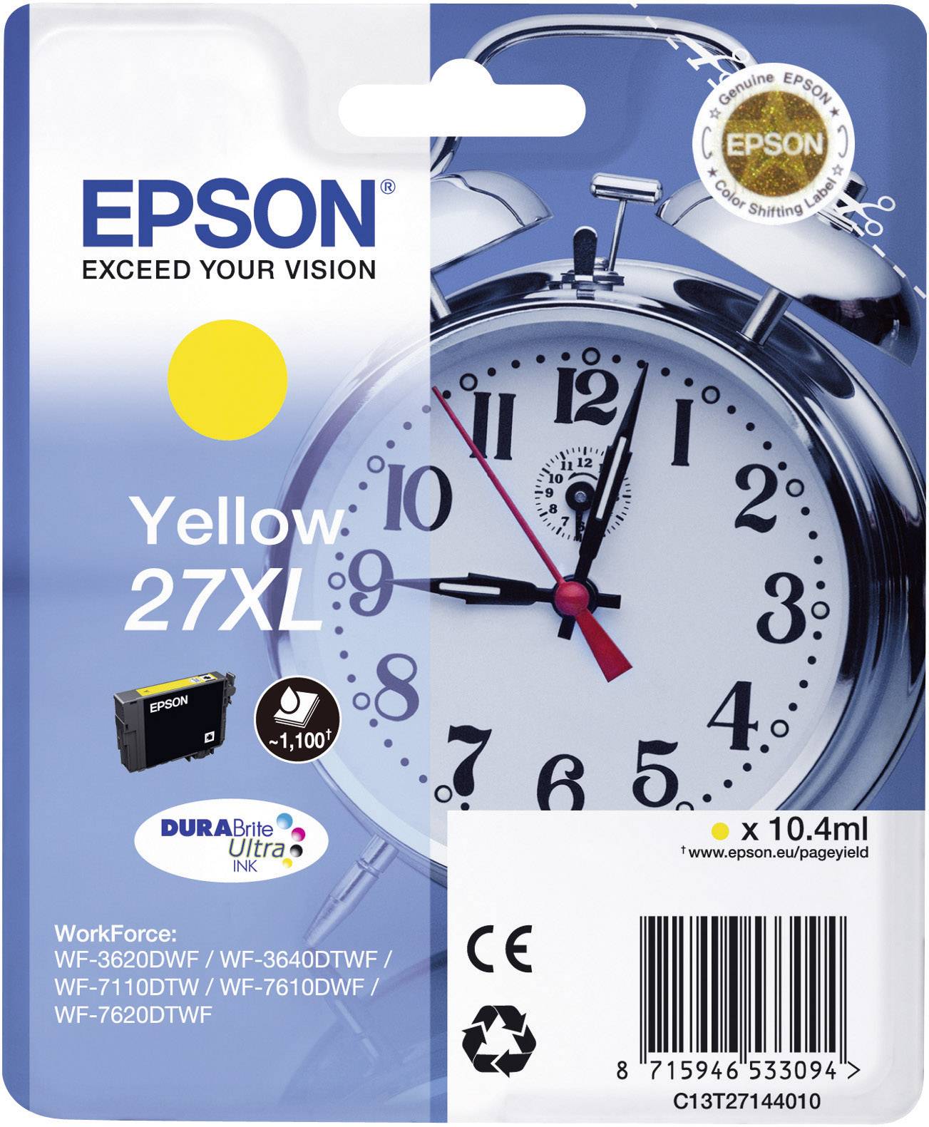 EPSON 27XL XL Gelb Tintenpatrone