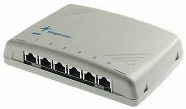 Telegärtner 100006987 6 Port Netzwerk-Patchpanel 483 mm (19") CAT 6 3 HE Weiß Bestückt