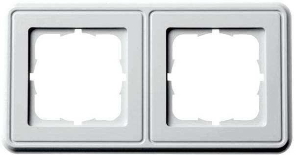 TELEGÄRTNER Abdeckrahmen 151 x 80 mm, 2-fach, alpinweiss