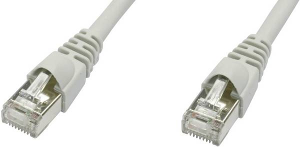 Telegärtner L00006D0081 RJ45 Patchkabel CAT 5e F/UTP 50.00 m Grau Flammwidrig, mit Rastnasenschutz 1 St.