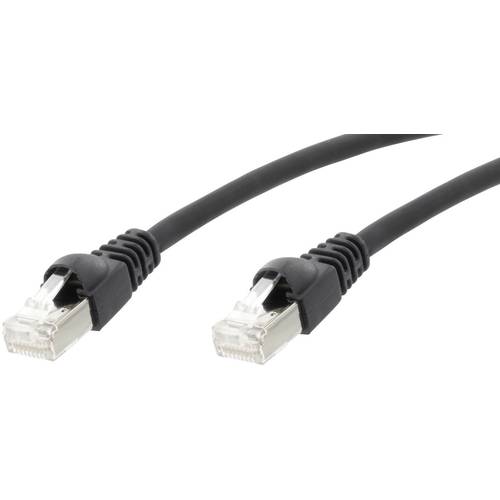 Thumbnail - Telegärtner 100009370 RJ45 Netzwerkkabel, Patchkabel CAT 5e F/UTP 25.00 m Schwarz Flammwidrig, mit Rastnasenschutz 1 St.
