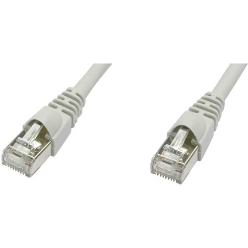 Telegärtner 100008382 RJ45 Netzwerkkabel, Patchkabel CAT 5e F/UTP 2.00 m Grau Flammwidrig, mit Rastnasenschutz 1 St.