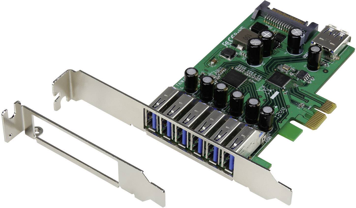 RENKFORCE 6+1 Port USB 3.0-Controllerkarte USB-A PCIe