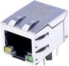 BEL Stewart Connectors MagJack 10/100Base-TX 4 Übertrager mit LEDs Tab down SI-60062-F Buchse, Einbau horizontal 10/100Base-TX Pole: 8P8C Vernickelt, Metall 1 St.