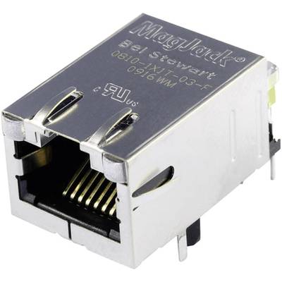 BEL Stewart Connectors  MagJack 10/100Base-TX 5 Übertrager mit LEDs 08B0-1X1T-03-F Buchse, Einbau horizontal 10/100Base-