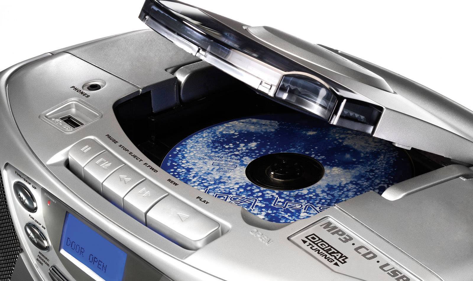 Karcher RR 510(N) CD-Radio UKW CD, Kassette, USB Silber-1