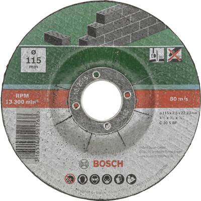 Bosch Accessories C 30 S BF 2609256334 Trennscheibe gekröpft 115 mm 5 St. Stein, Beton