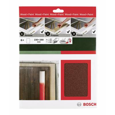 Bosch Accessories Universal Remove Prepare Finish 2609256C39 Handschleifpapier-Set  Körnung 60, 120, 240  (L x B) 230 mm