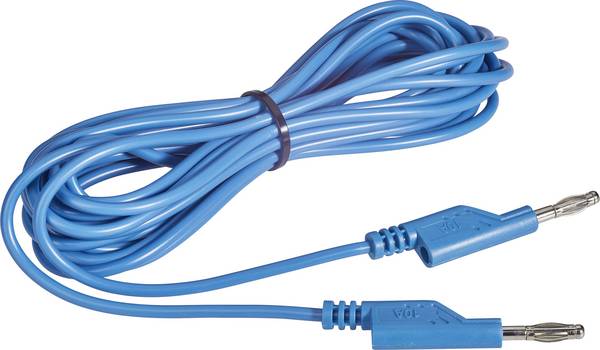 VOLTCRAFT MS5/BL Messleitung Lamellenstecker 4 mm Lamellenstecker 4 mm 5.00 m Blau 1 St.