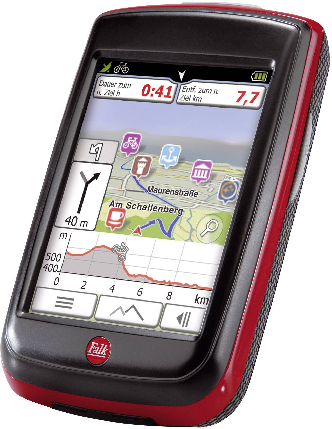 navigation fahrrad und wandern