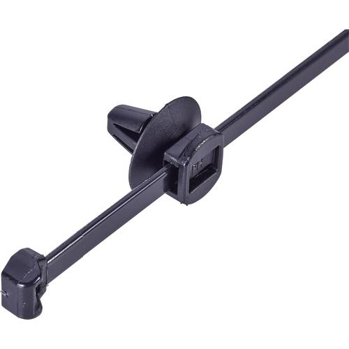 HellermannTyton 150-37791 T50ROS-SFT6,5 16-3 Kabelbinder 200 mm 4.60 mm Schwarz mit Spreizanker und Teller 1 St.