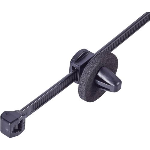 HellermannTyton 150-37799 T50ROSSFT6,5 16-3MD Kabelbinder 200 mm 4.60 mm Schwarz mit Spreizanker am Teller gedichtet 1 S...
