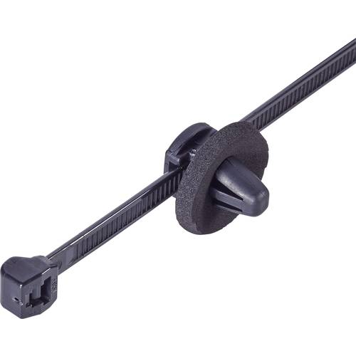 HellermannTyton 150-93100 T50ROSSFT6,5ZD 16-2 Kabelbinder 200 mm 4.60 mm Schwarz mit Spreizanker am Teller gedichtet 1 S...