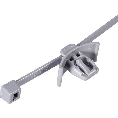 HellermannTyton 156-00446 T50RFT62X122-HR Kabelbinder 200 mm 4.60 mm Schwarz mit Spreizanker und Teller 1 St.