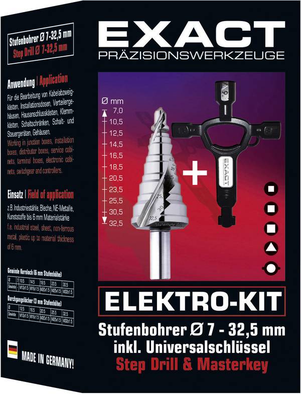 Exact 70606  HSS Stufenbohrer      Zylinderschaft 1 Set