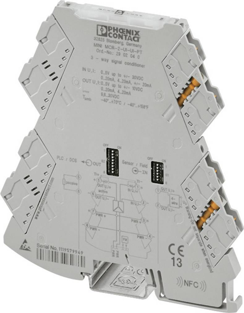 PHOENIX CONTACT Konfigurierbarer 3-Wege-Trennverstärker Phoenix Contact MINI MCR-2-UI-UI-PT 2902040