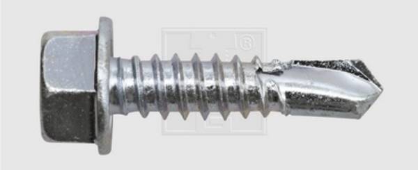 SWG 2116312510  Bohrschraube 6.3 mm 25 mm Außensechskant DIN 7504-K   Stahl verzinkt 200 St.