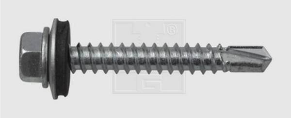 SWG 21163003810 Bohrschraube 6.3 mm 38 mm Außensechskant DIN 7504-K Stahl verzinkt 100 St.
