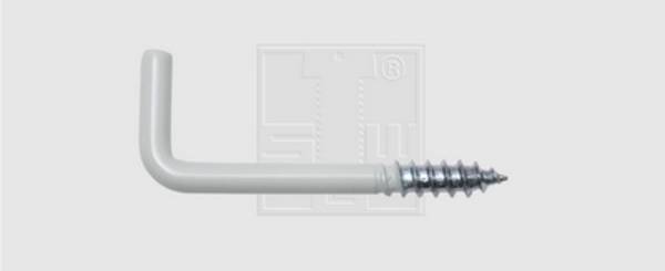 SWG 23932550 Schraubhaken gerade 25 mm Stahl weiss beschichtet 25 mm   100 St.