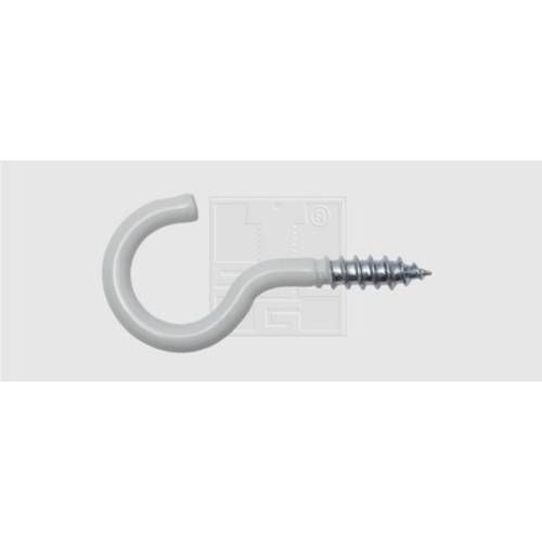 SWG 4009155179520 Schraubhaken gebogen 40 mm Stahl weiss beschichtet 40 mm 100 St.