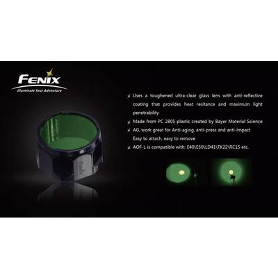 Fenix Light FENAOFLG Farbfilter  Fenix E40, Fenix E50, Fenix TK22, Fenix RC15, Fenix LD41 Grün